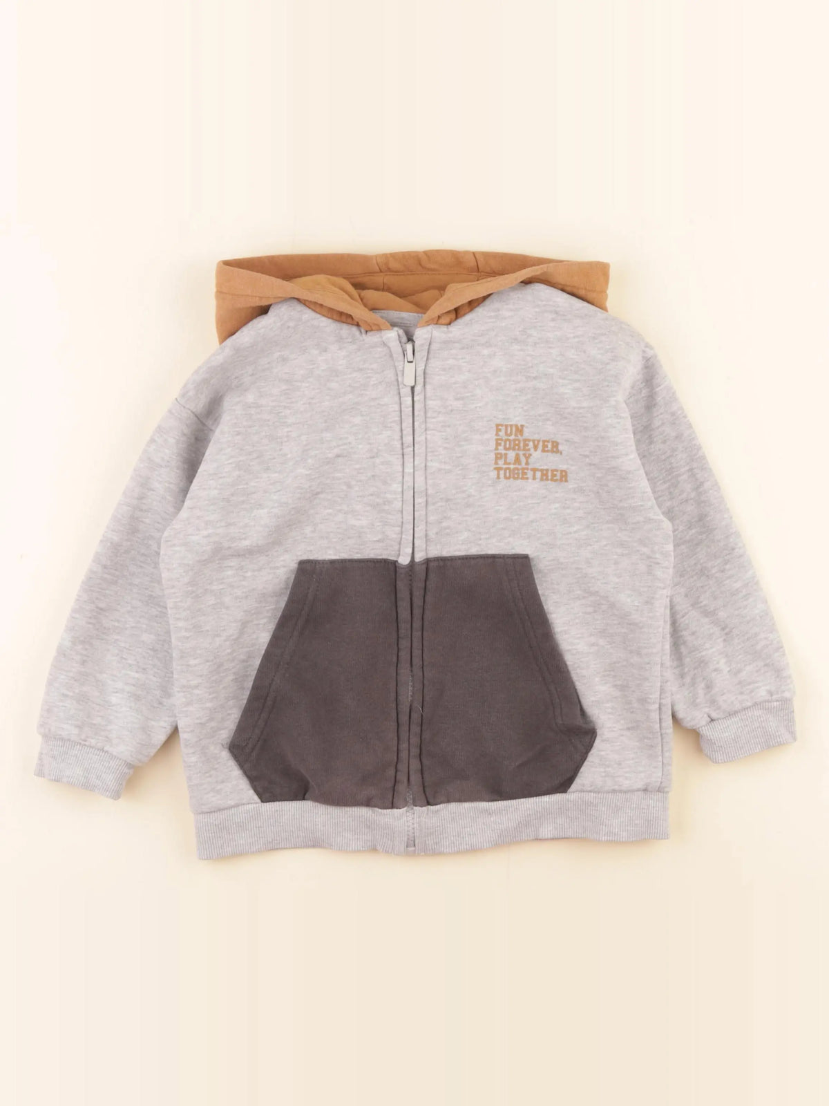 Vertbaudet - sweat gris - 5 ans