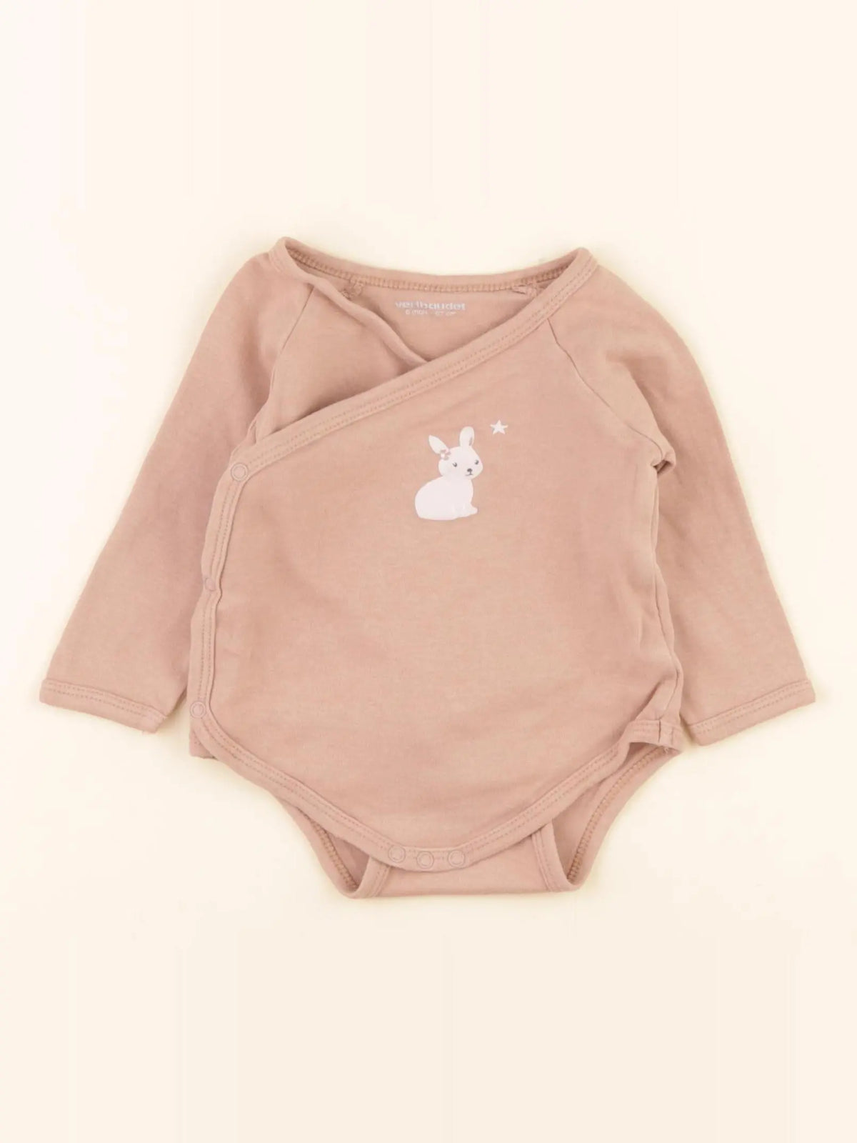 Vertbaudet - body rose - 6 mois
