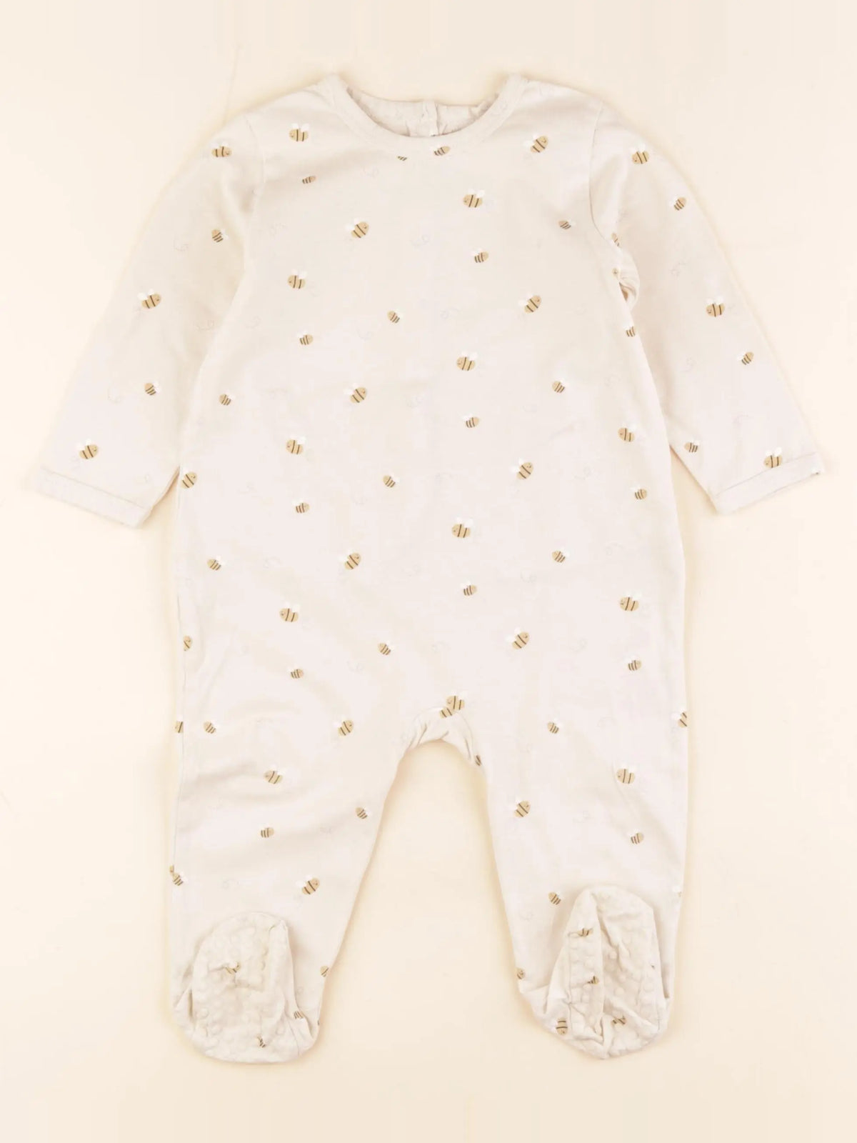 Vertbaudet - pyjama coton beige - 12 mois