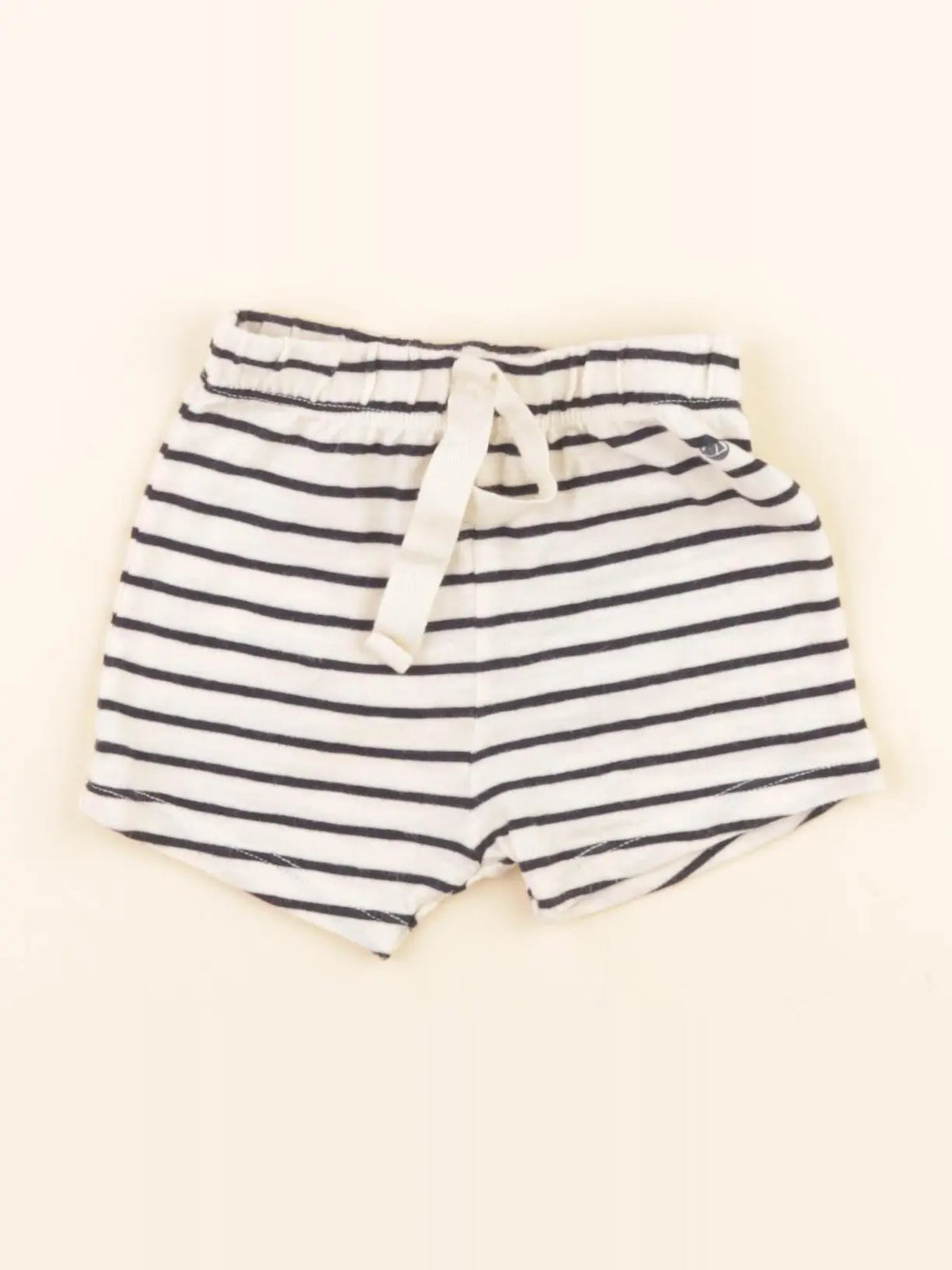 Petit Bateau - short bleu, blanc - 6 mois