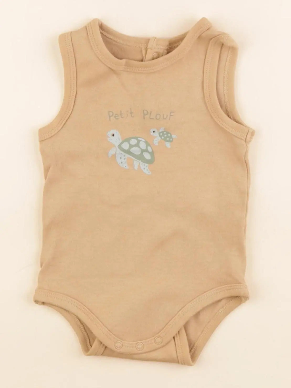 Vertbaudet - body beige - 6 mois