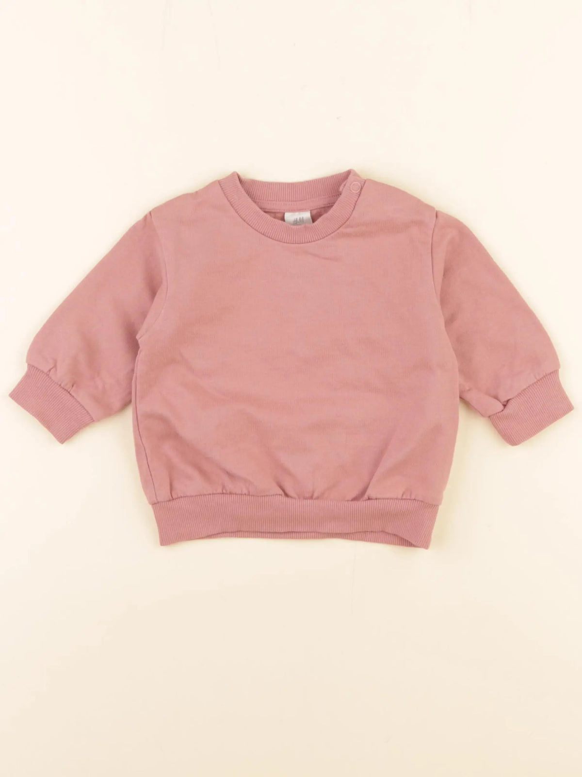 H&M - sweat rose - 2/4 mois