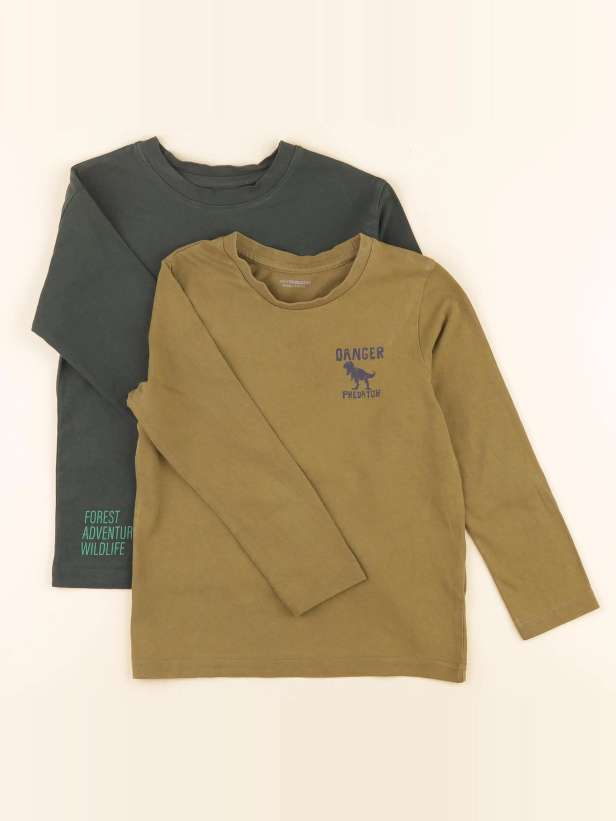 Vertbaudet - lot de 2 tee-shirts vert - 6 ans