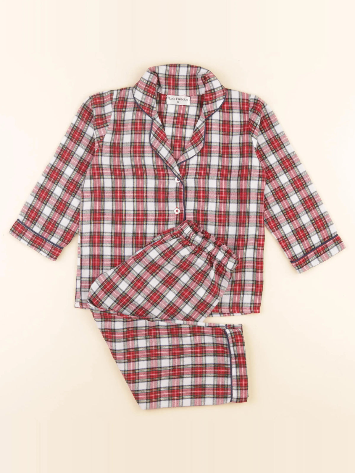 Lola Palacios - pyjama coton rouge - 3 ans