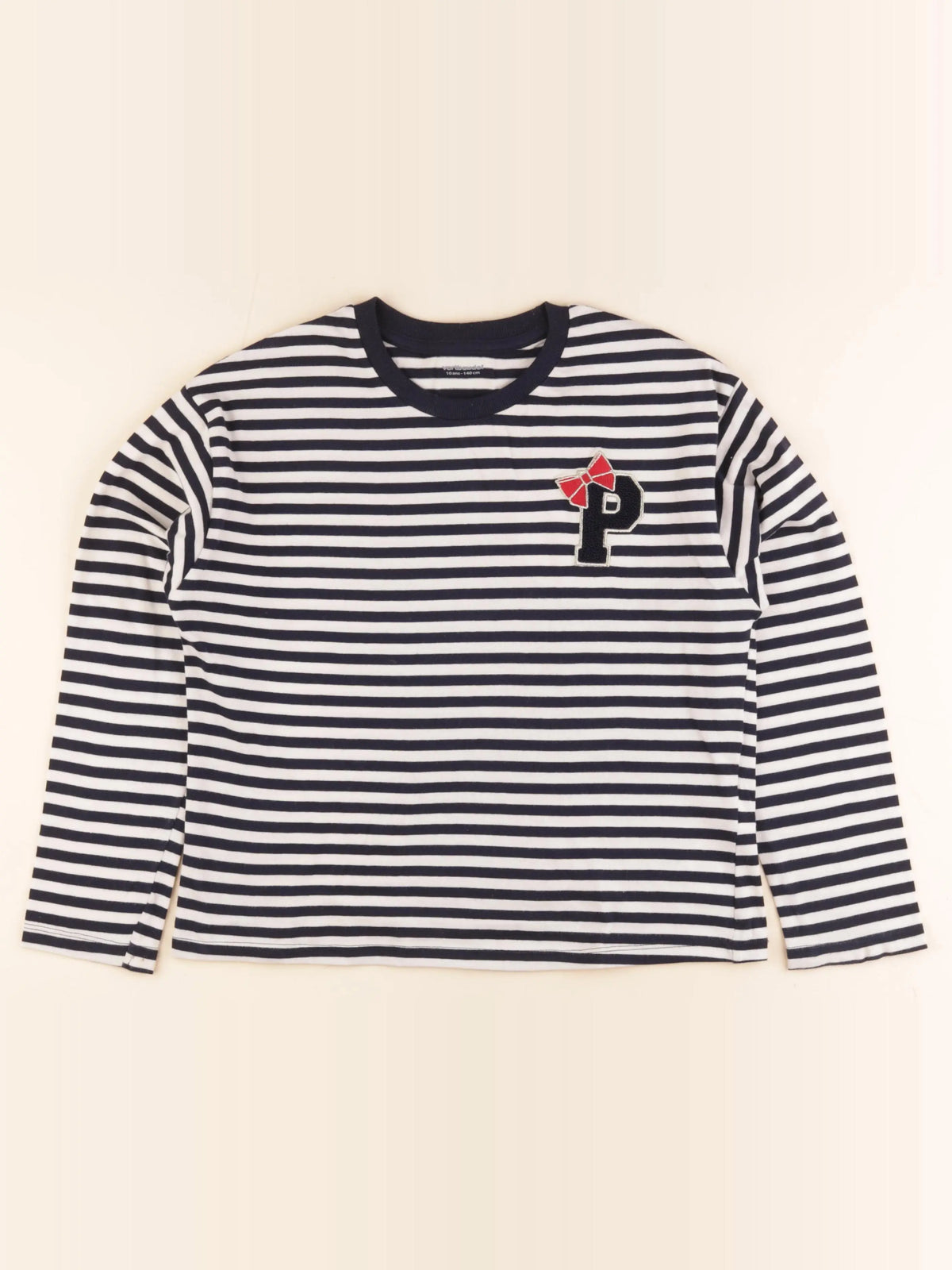 Vertbaudet - tee-shirt bleu, blanc - 10 ans