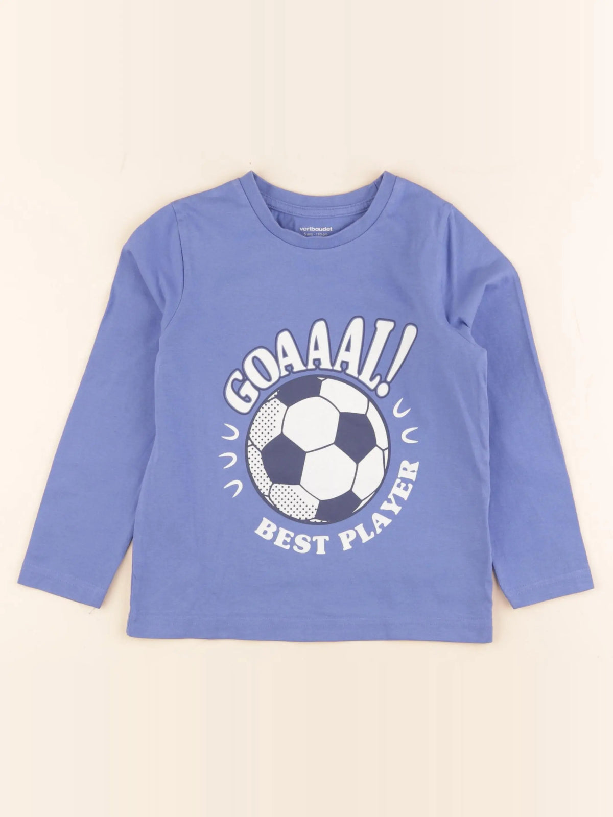 Vertbaudet - tee-shirt bleu - 5 ans