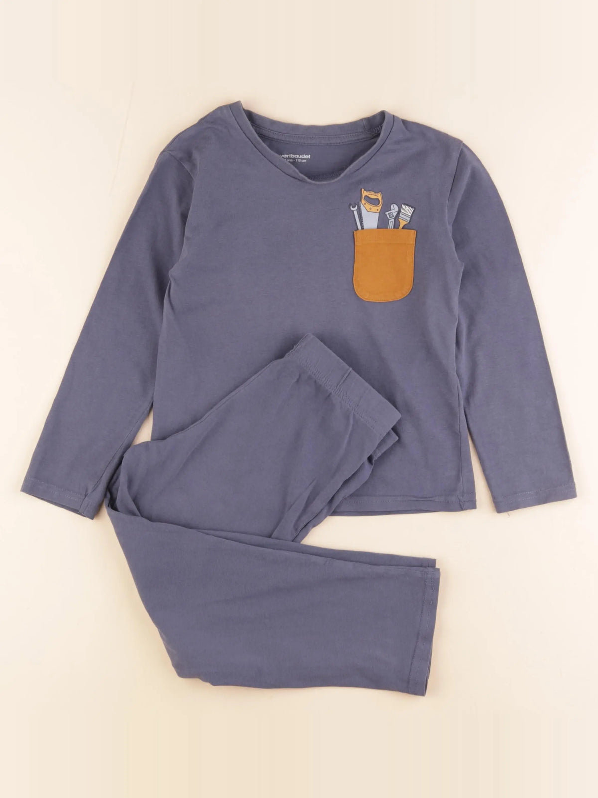 Vertbaudet - pyjama coton bleu - 6 ans