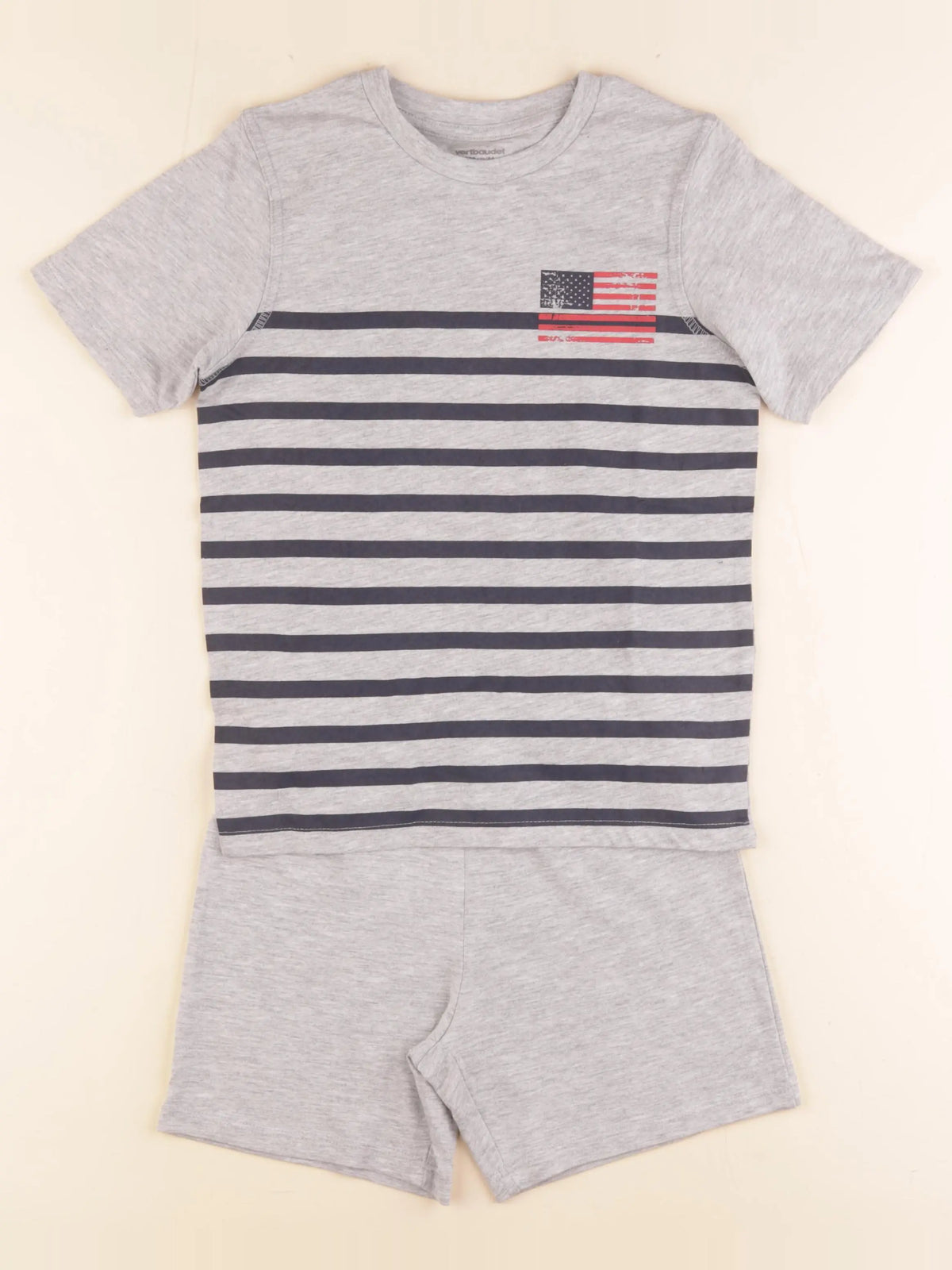 Vertbaudet - pyjama coton gris - 8 ans