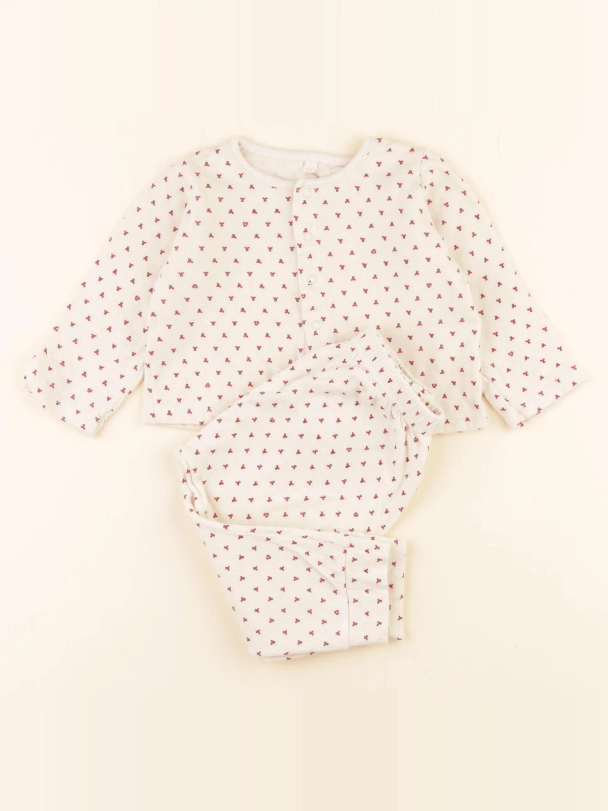 Petit Bateau - pyjama coton beige - 18 mois