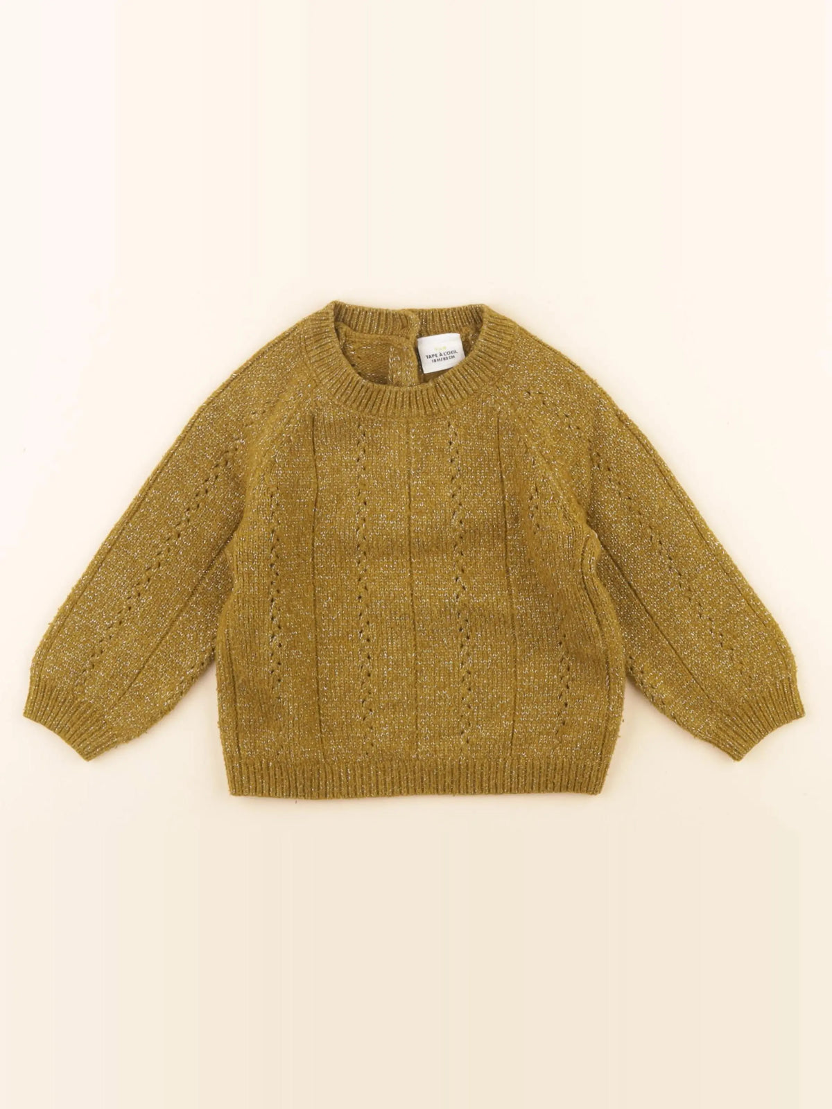 Tape à l'oeil - pull vert, or - 18 mois