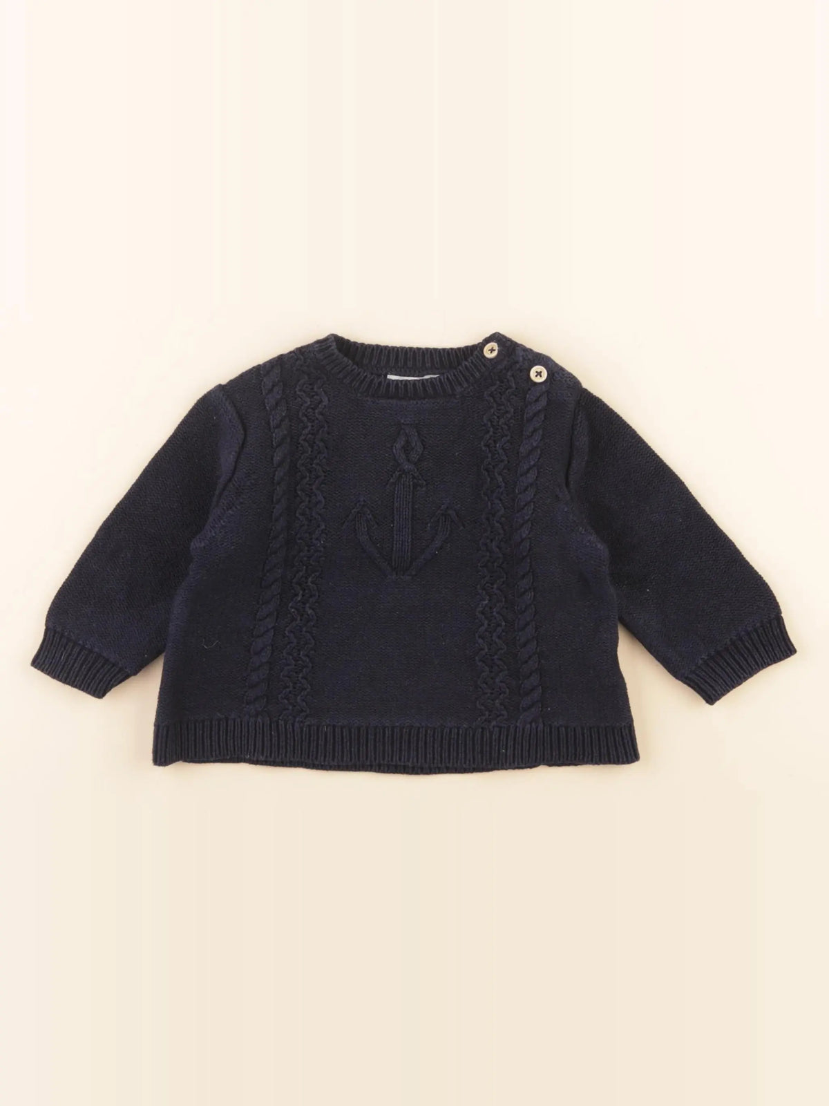 Boutchou - pull bleu - 9 mois