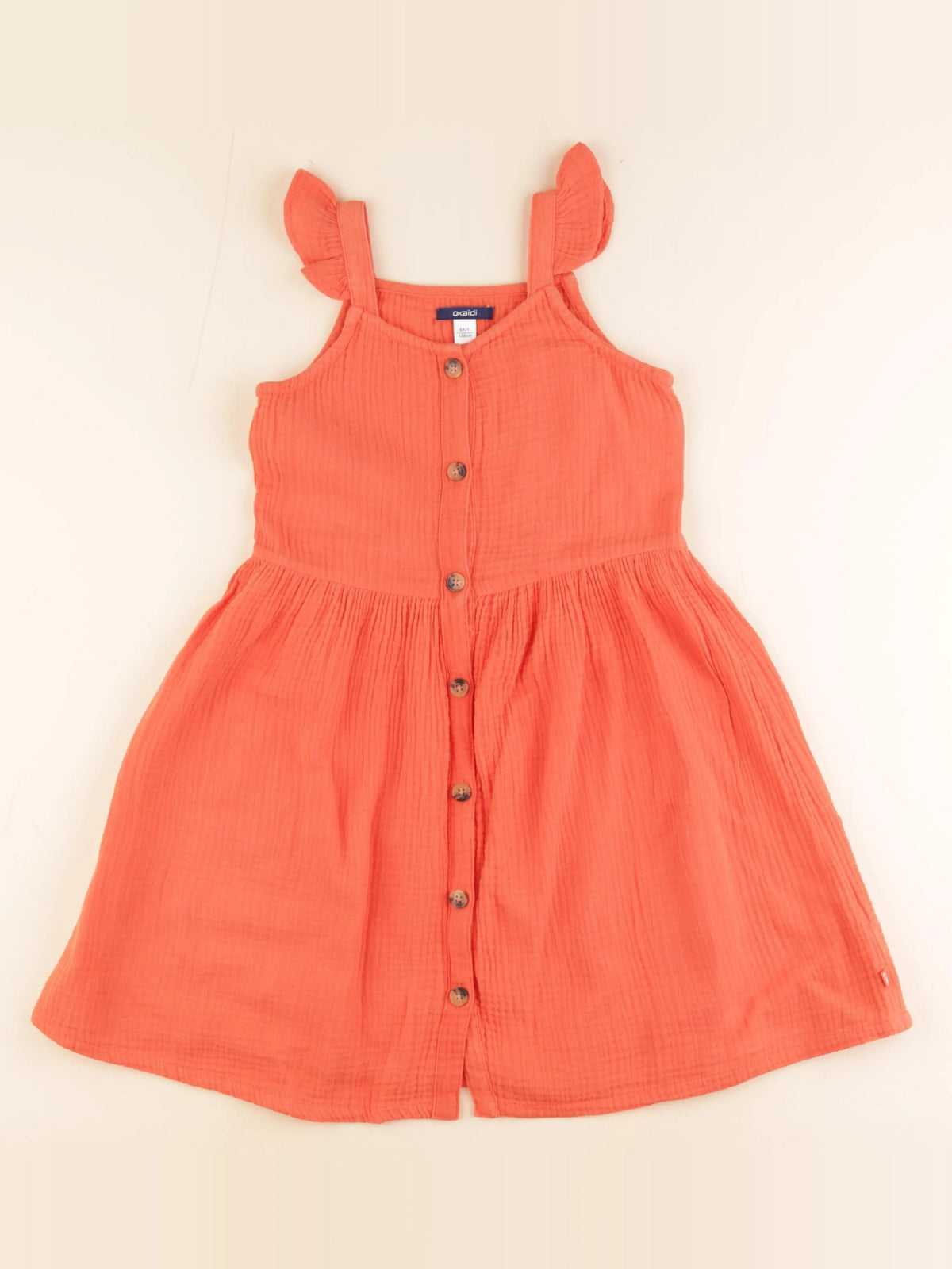 Okaidi - robe orange - 8 ans