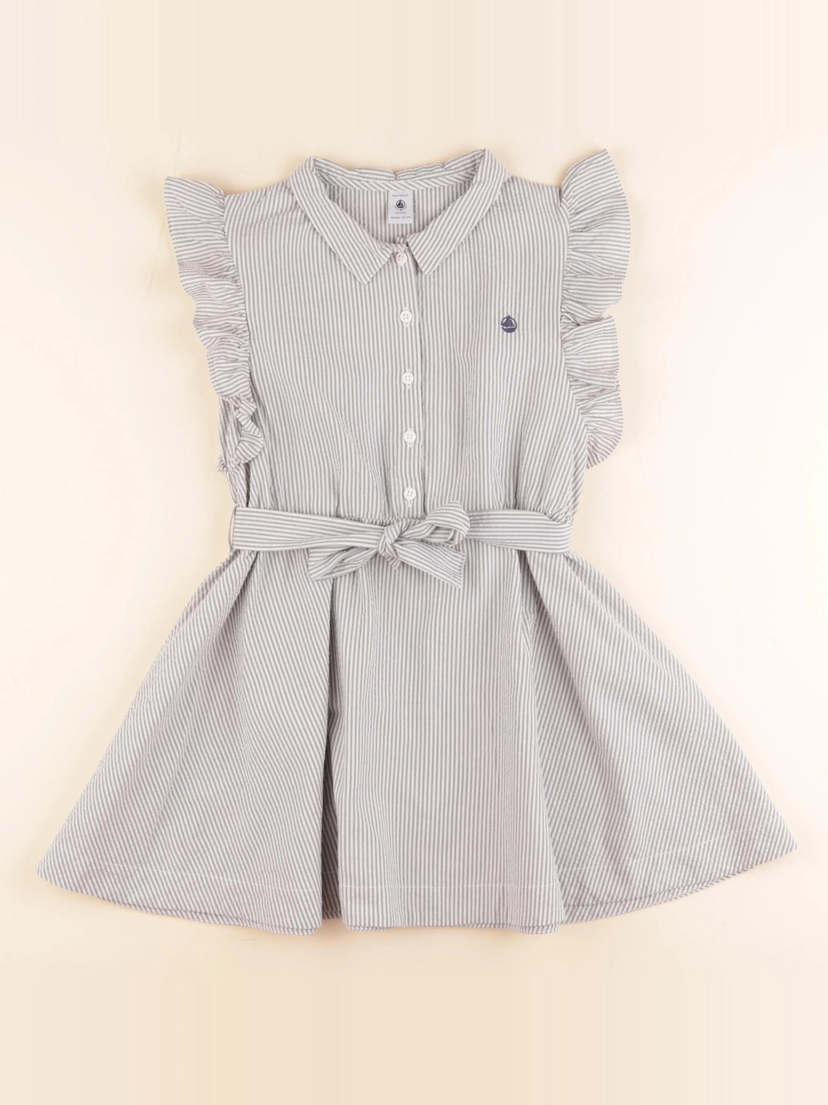 Petit Bateau - robe vert - 8 ans