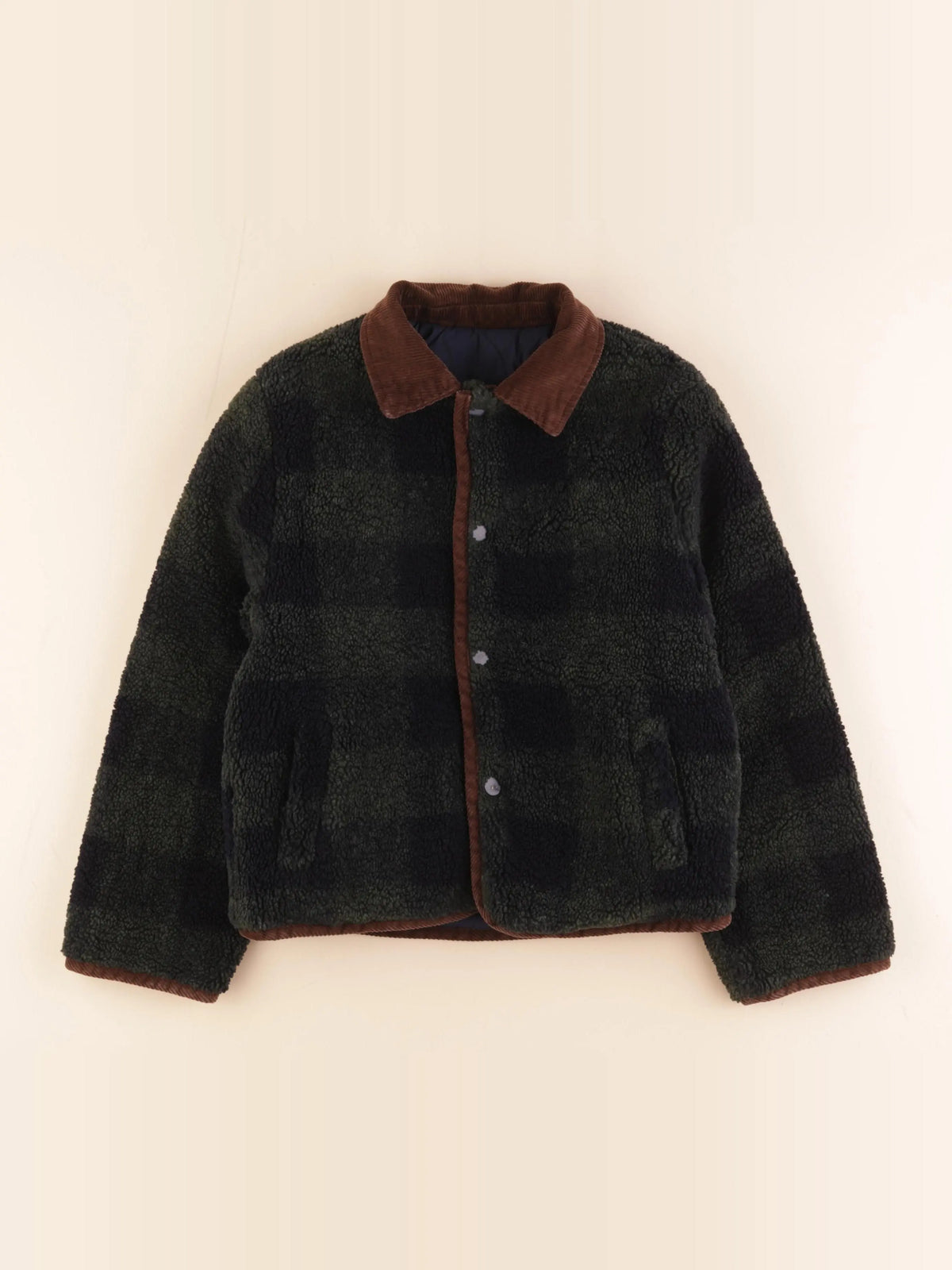Kiabi - doudoune réversible bleu, vert - 8 ans