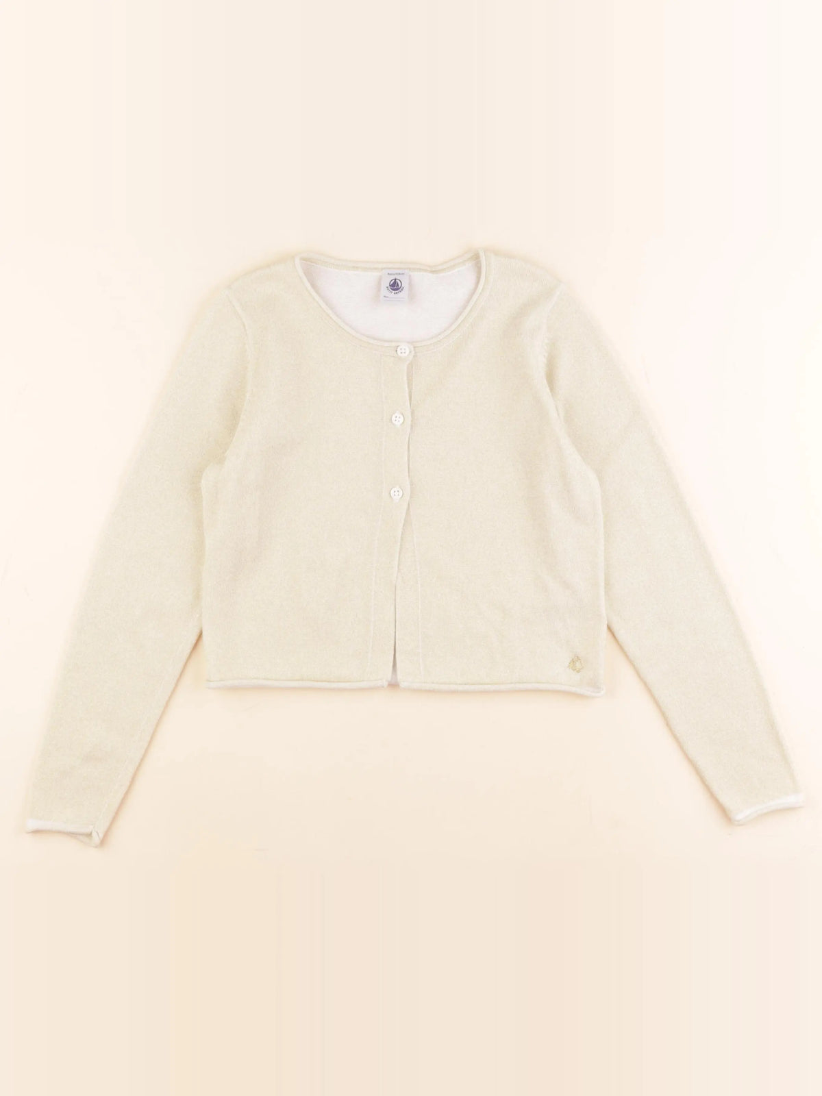Petit Bateau - gilet beige, or - 8 ans