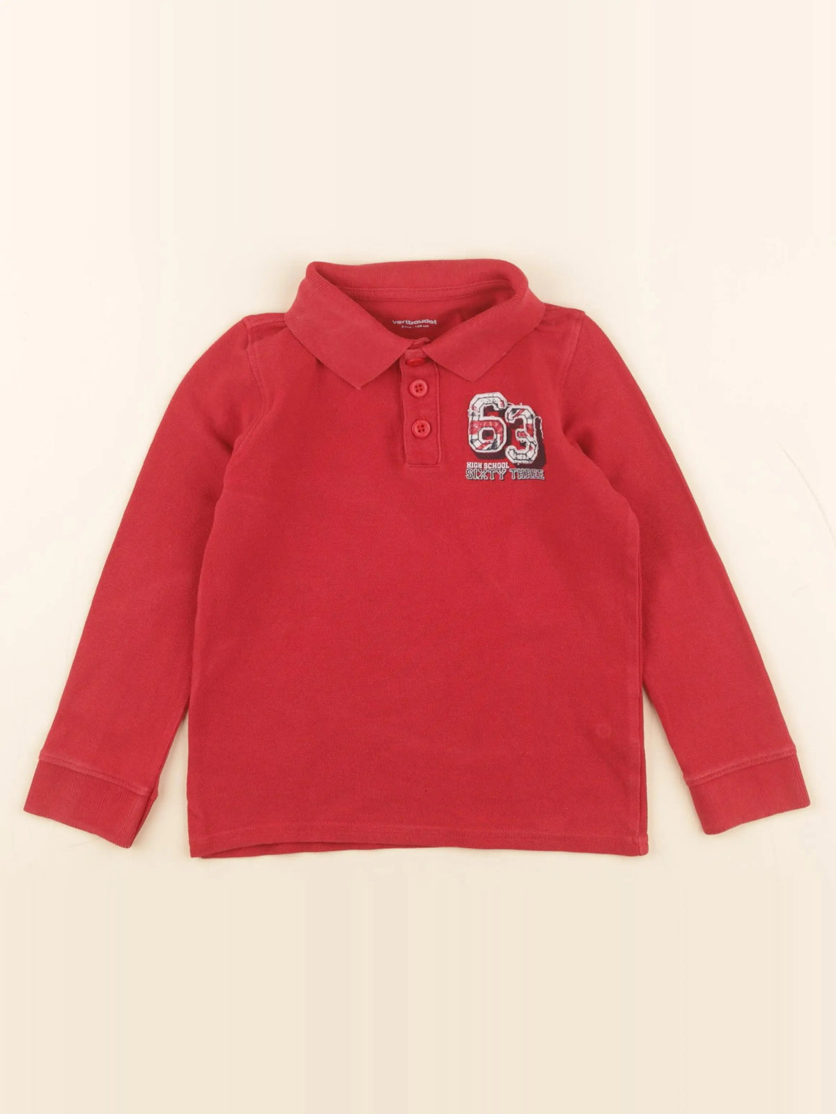 Vertbaudet - polo rouge - 5 ans