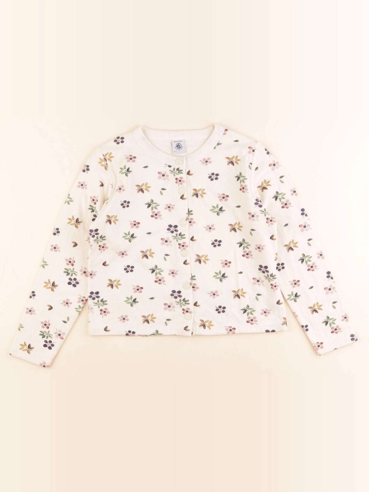 Petit Bateau - tee-shirt beige - 8 ans