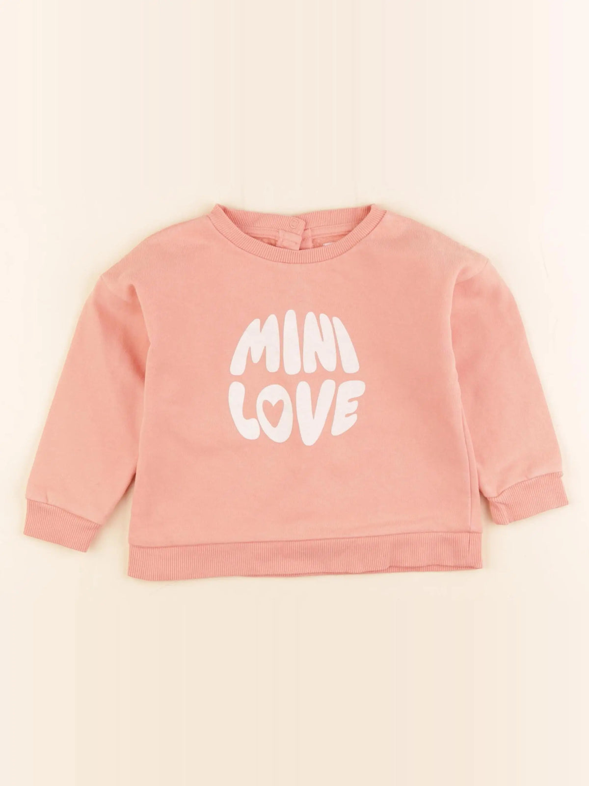 Vertbaudet - sweat rose - 24 mois