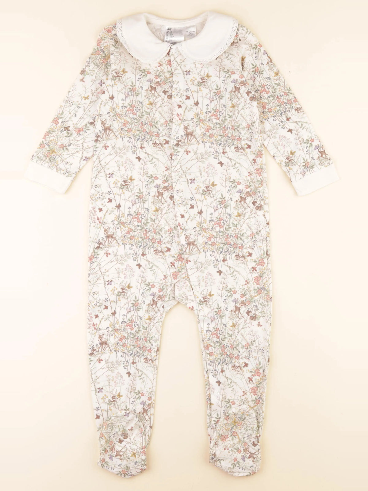 H&M - pyjama coton beige - 2/3 ans