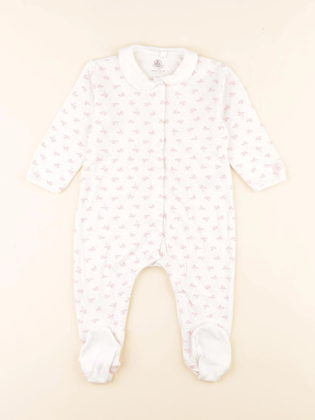 Petit Bateau - pyjama coton rose - 12 mois