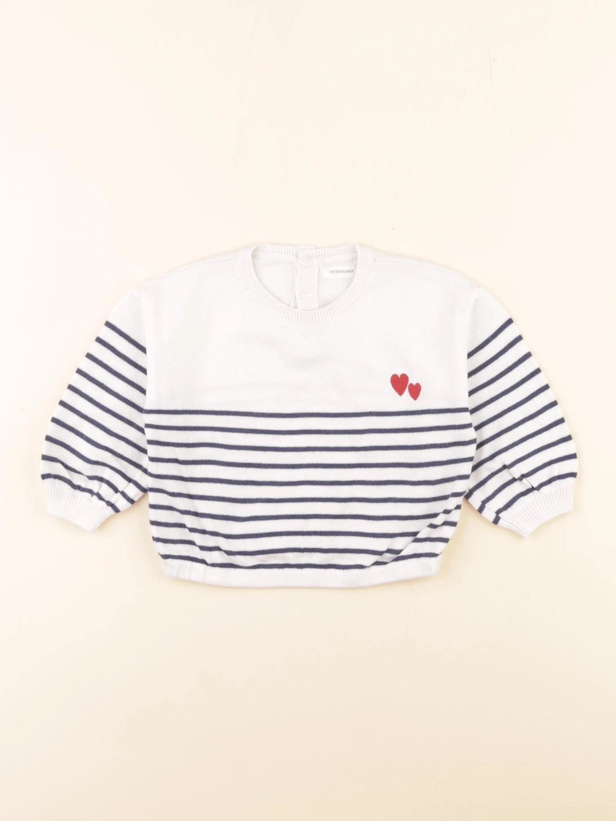 Vertbaudet - pull bleu - 6/9 mois