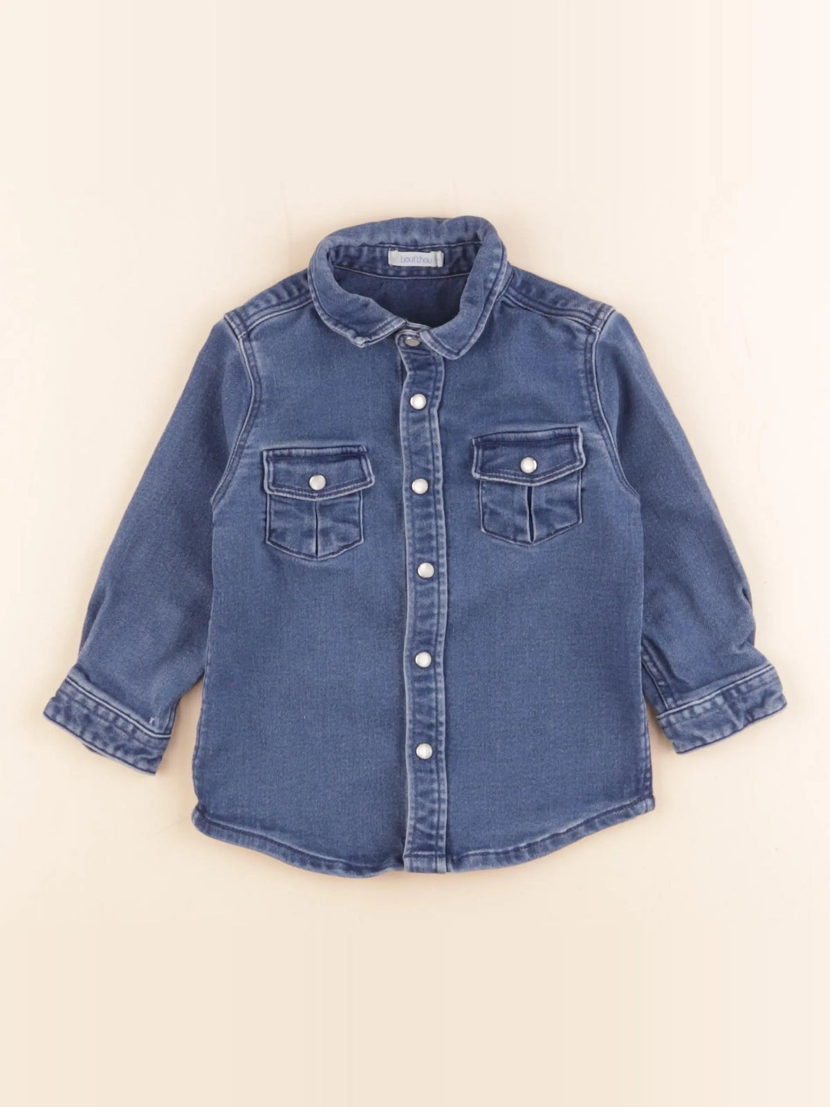 Boutchou - chemise bleu - 18 mois
