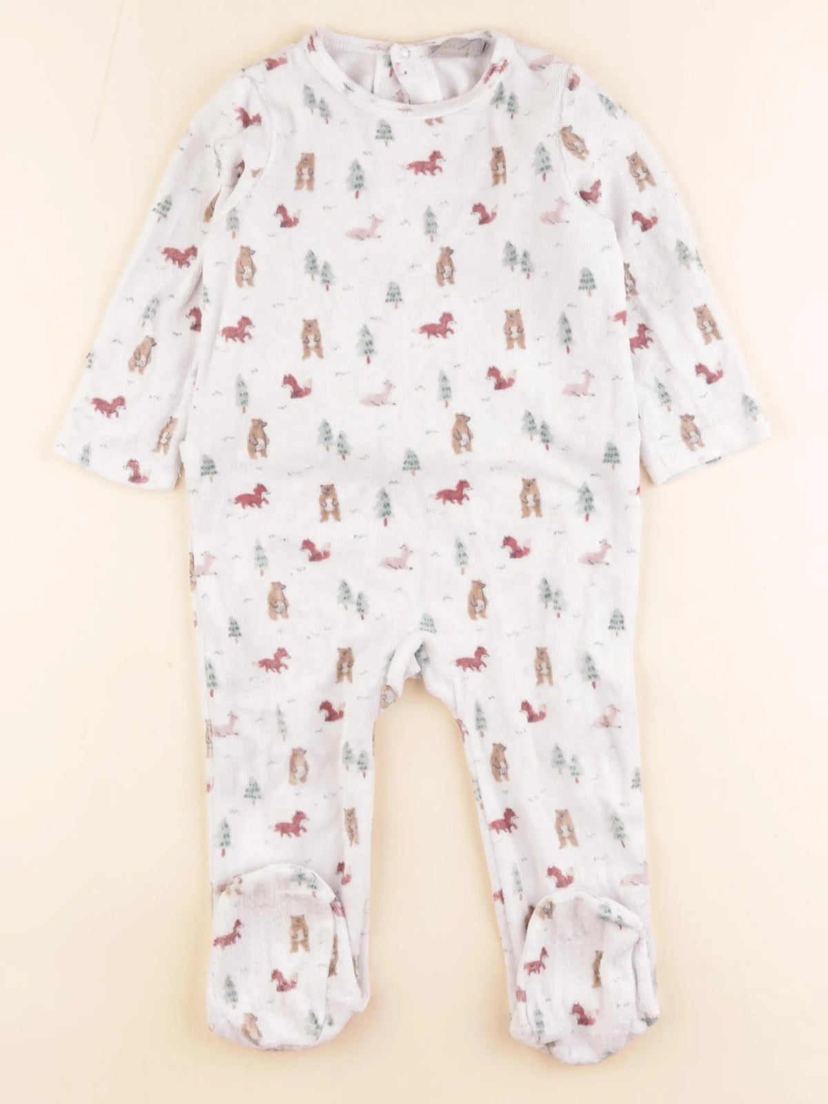 Boutchou - pyjama velours blanc - 18 mois