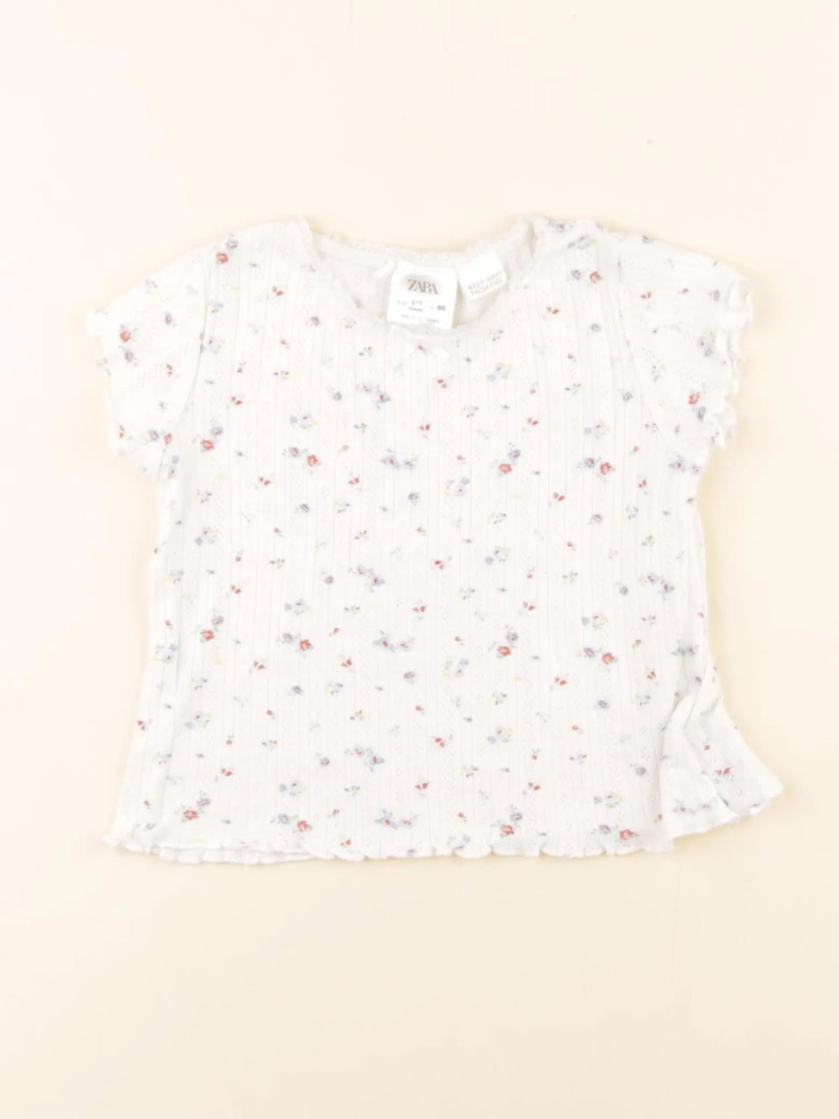 Zara - tee-shirt blanc, multicolore - 18 mois