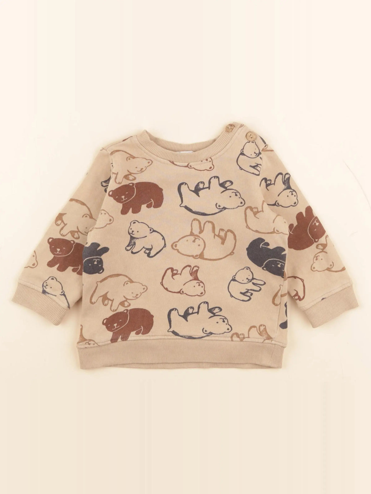 H&M - sweat marron - 9/12 mois