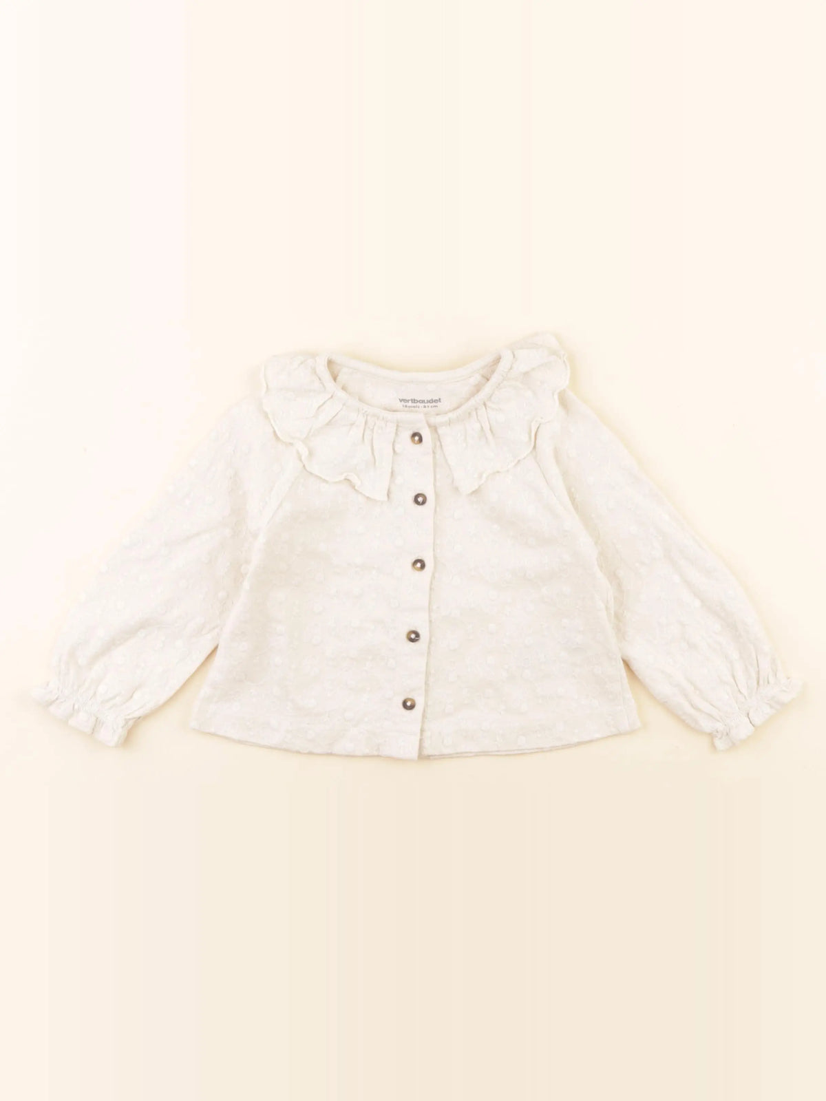 Vertbaudet - tee-shirt beige - 18 mois