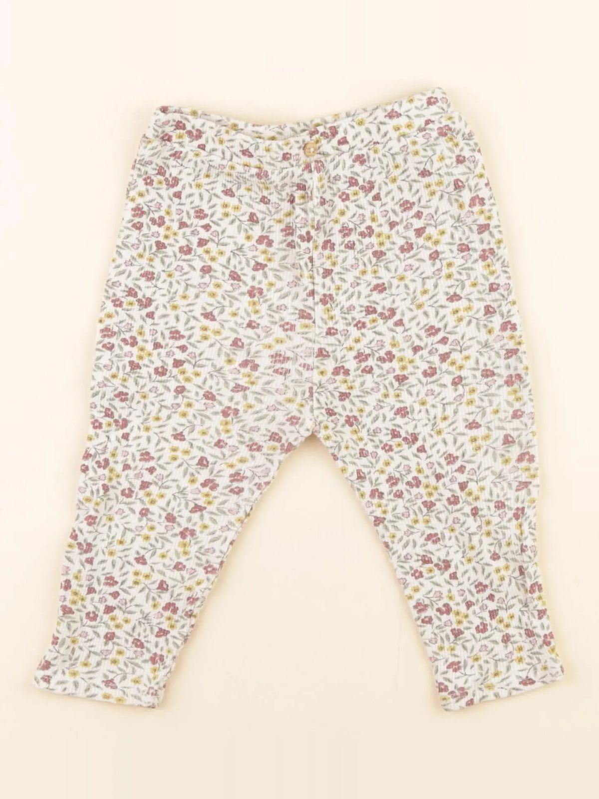 Vertbaudet - legging multicolore, beige - 12 mois