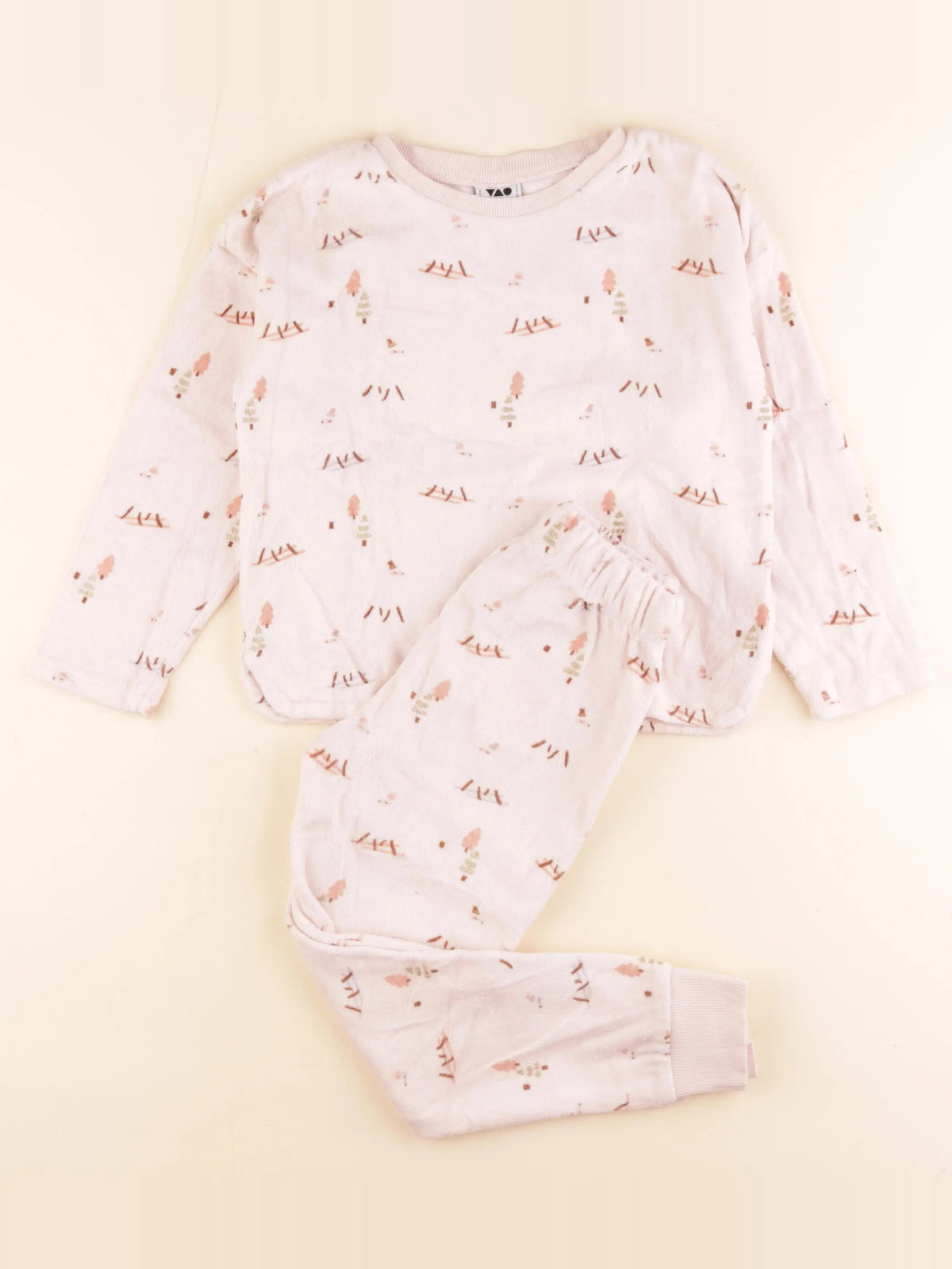 Tape à l'oeil - pyjama velours rose - 6 ans