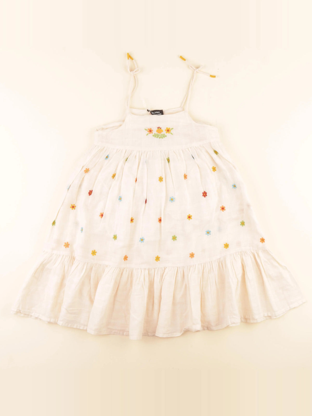 Monoprix - robe orange - 8 ans