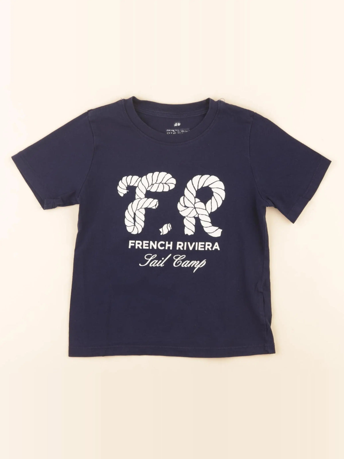 H&M - tee-shirt bleu - 2/4 ans