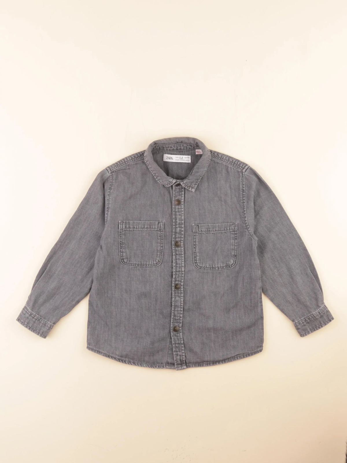 Zara - chemise gris - 4/5 ans