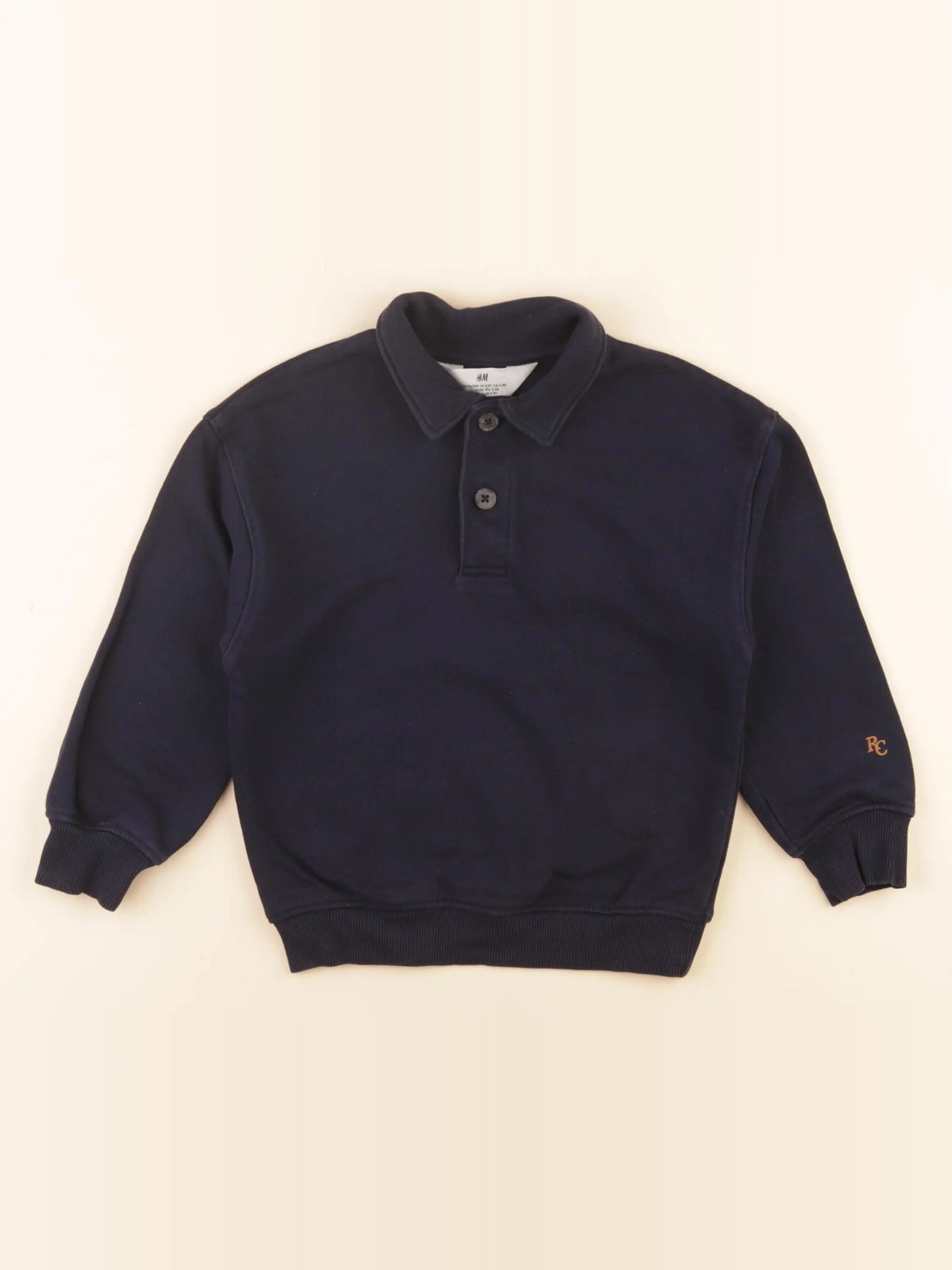 H&M - sweat bleu - 2/4 ans