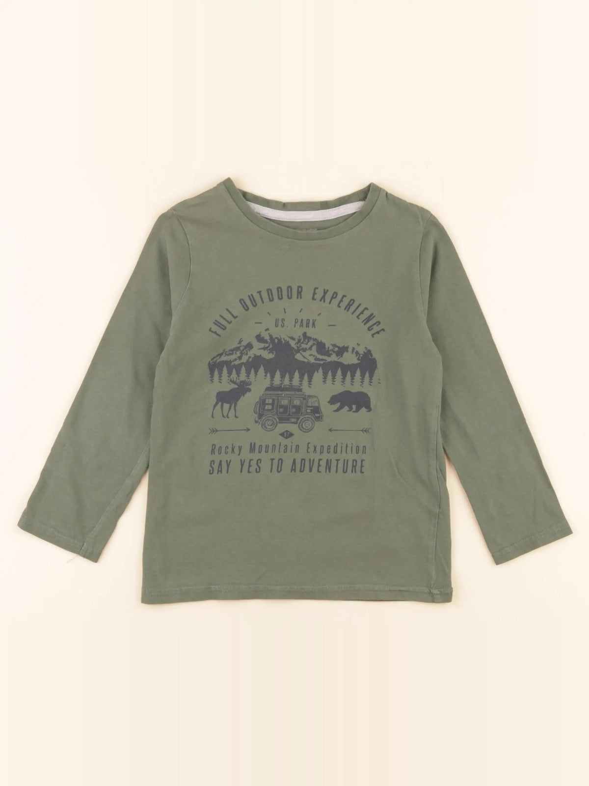 Vertbaudet - tee-shirt vert - 5 ans