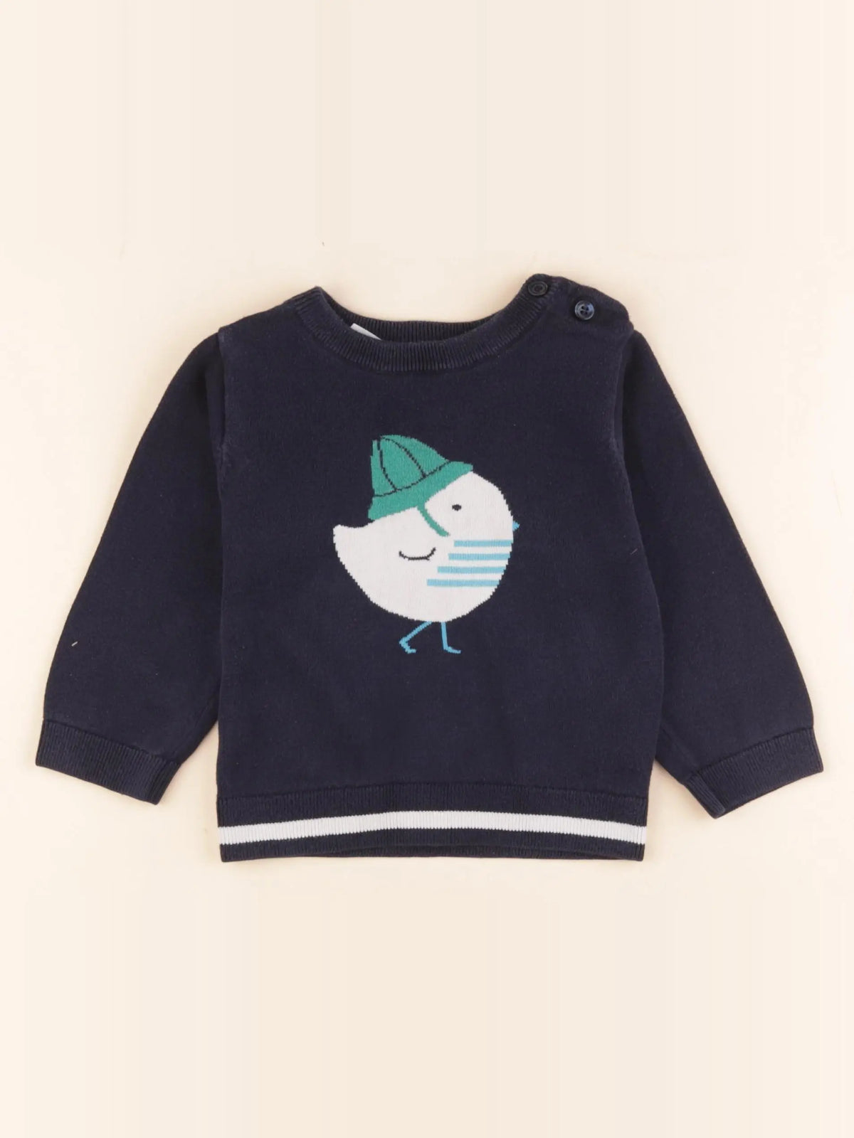 Jacadi - pull bleu - 24 mois