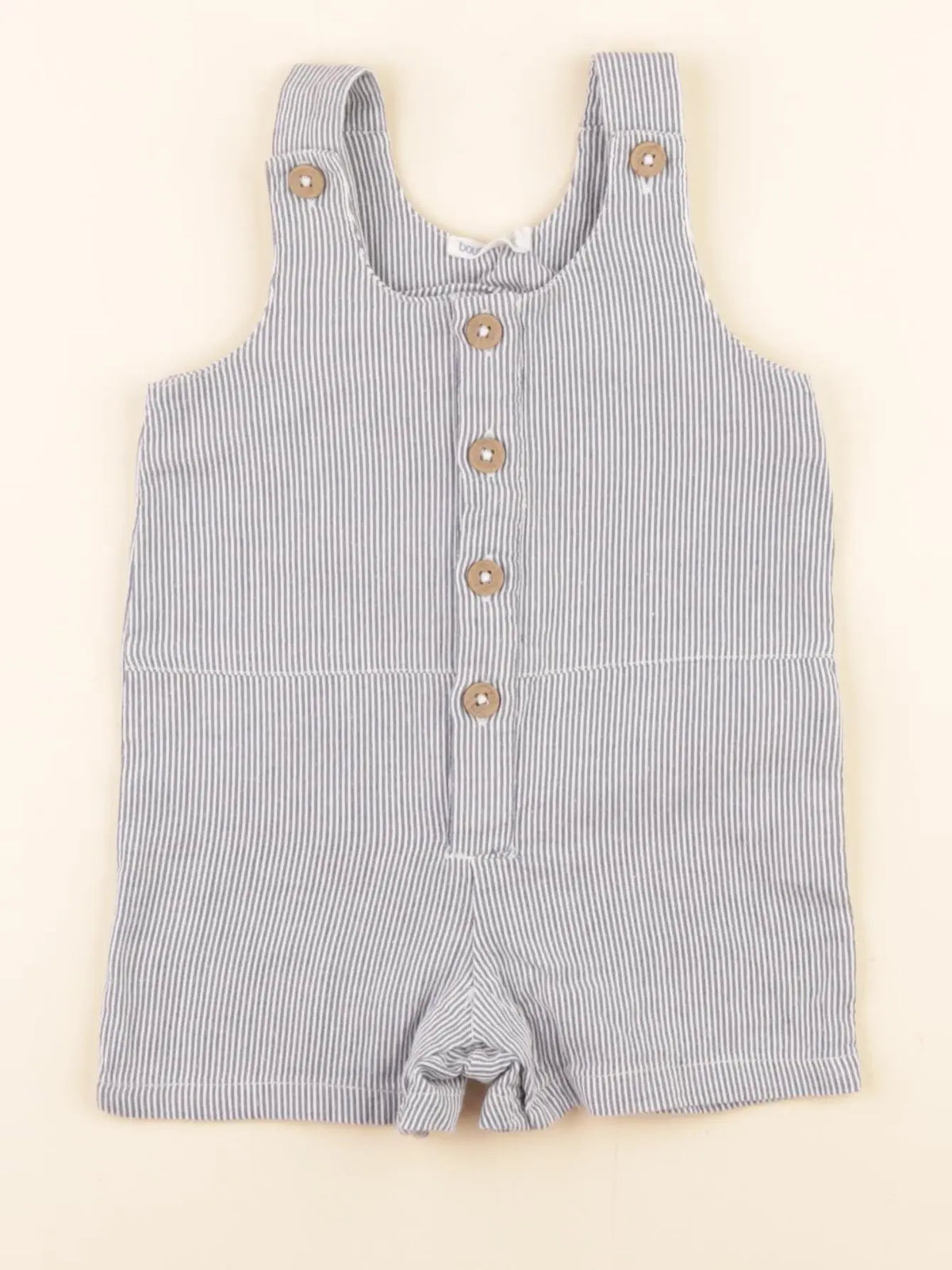 Boutchou - combinaison blanc, bleu - 6 mois