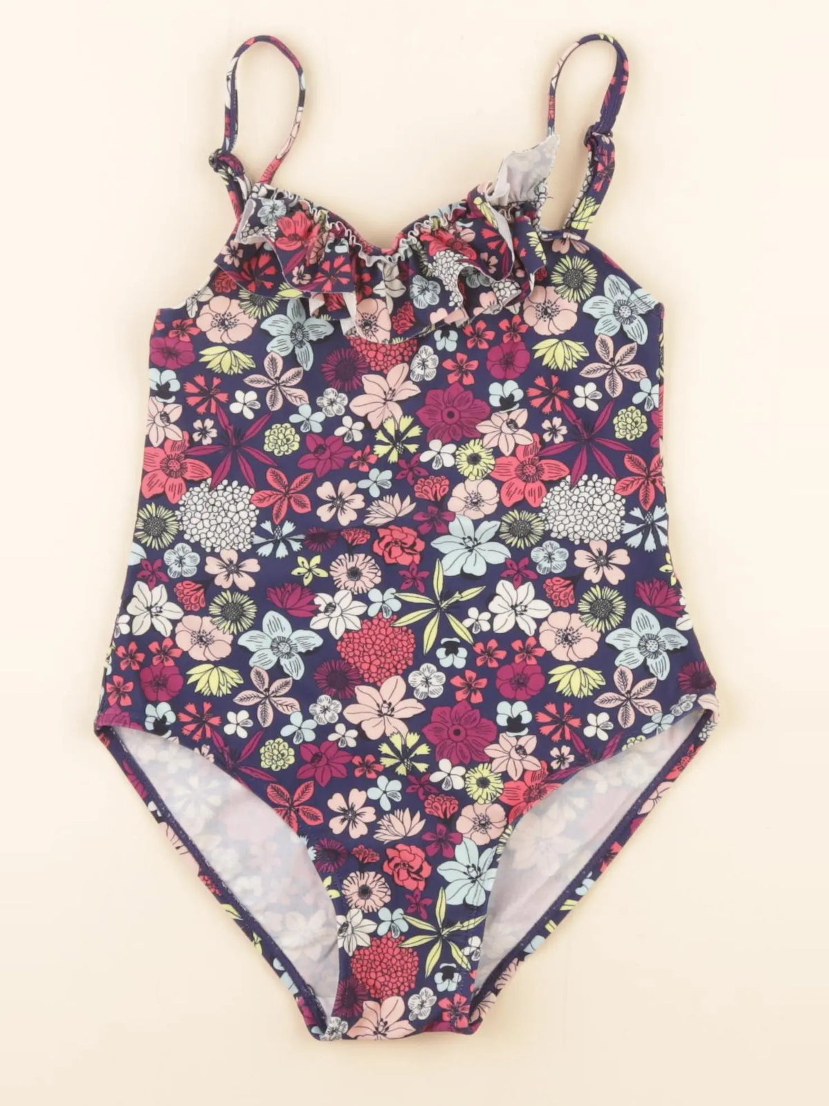 Vertbaudet - maillot de bain bleu, rose - 6 ans
