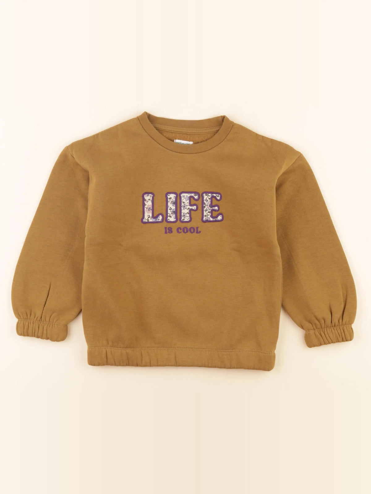 Vertbaudet - sweat marron - 6 ans