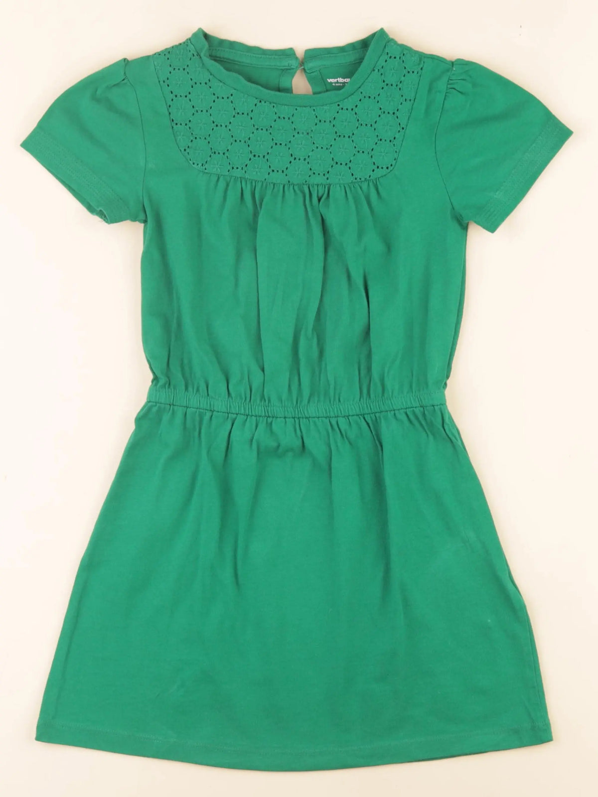 Vertbaudet - robe vert - 6 ans