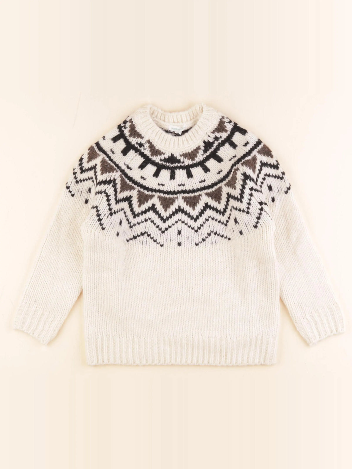 Vertbaudet - pull beige - 6 ans