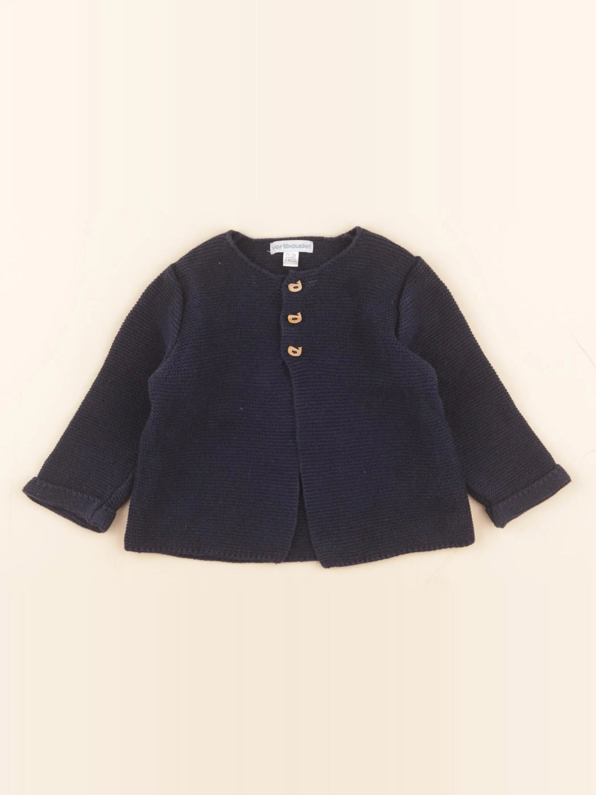 Vertbaudet - gilet bleu - 9 mois