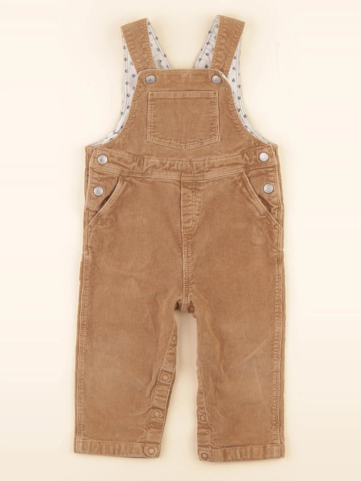 Petit Bateau - salopette marron - 12 mois