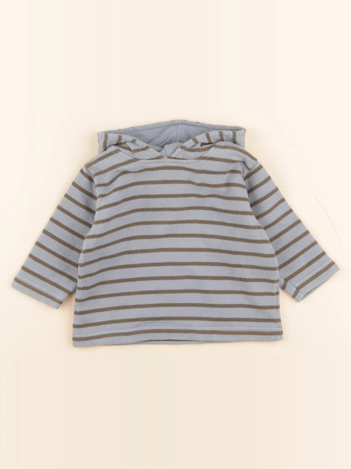 Petit Bateau - sweat bleu - 12 mois