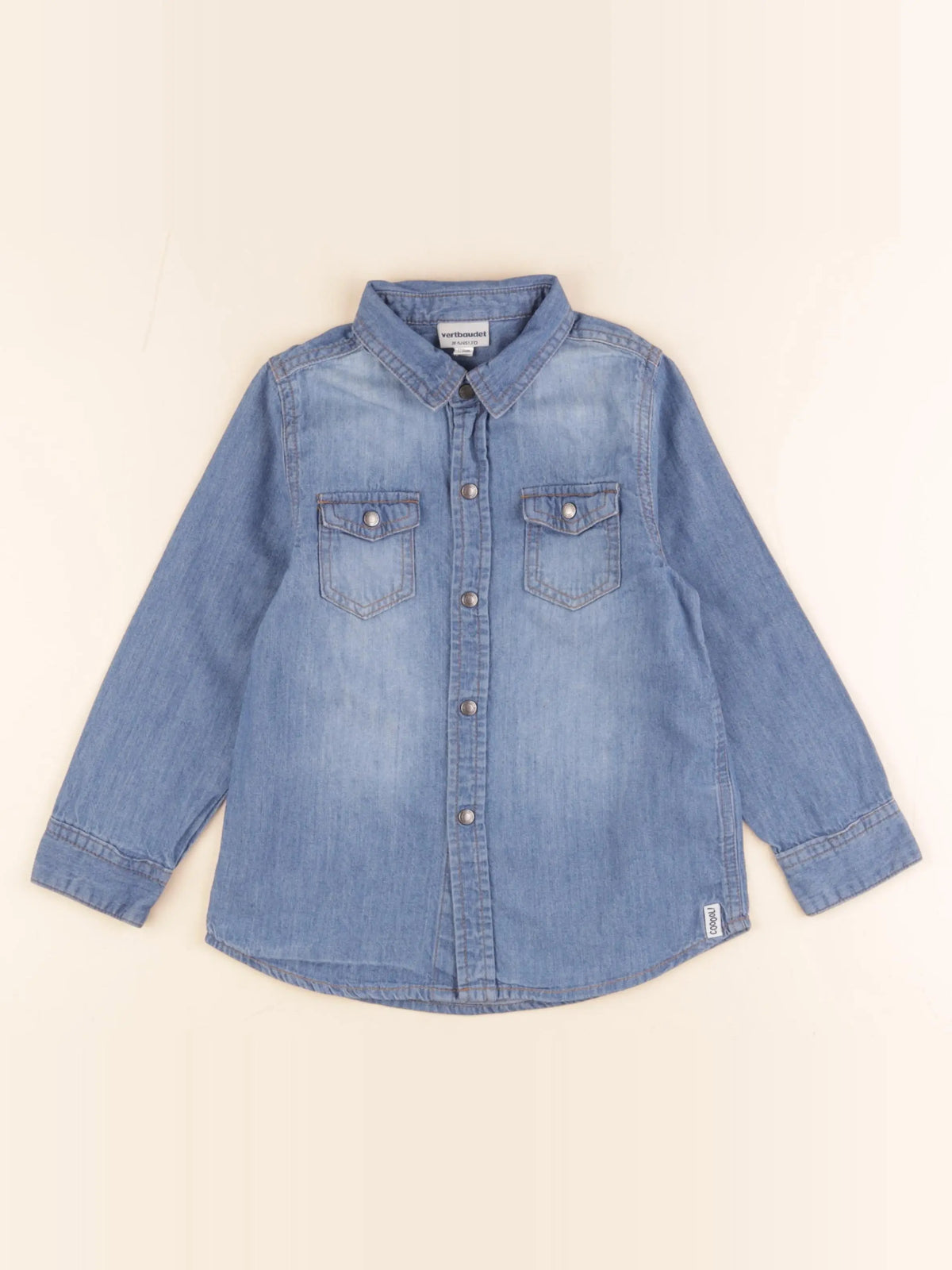 Vertbaudet - chemise bleu - 5 ans