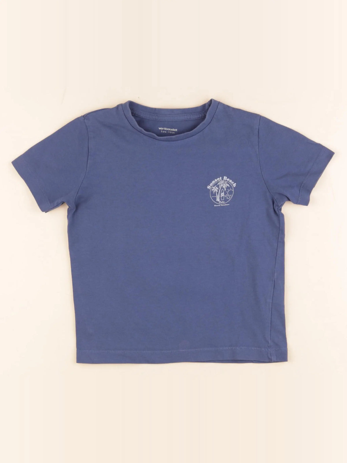 Vertbaudet - tee-shirt bleu - 5 ans