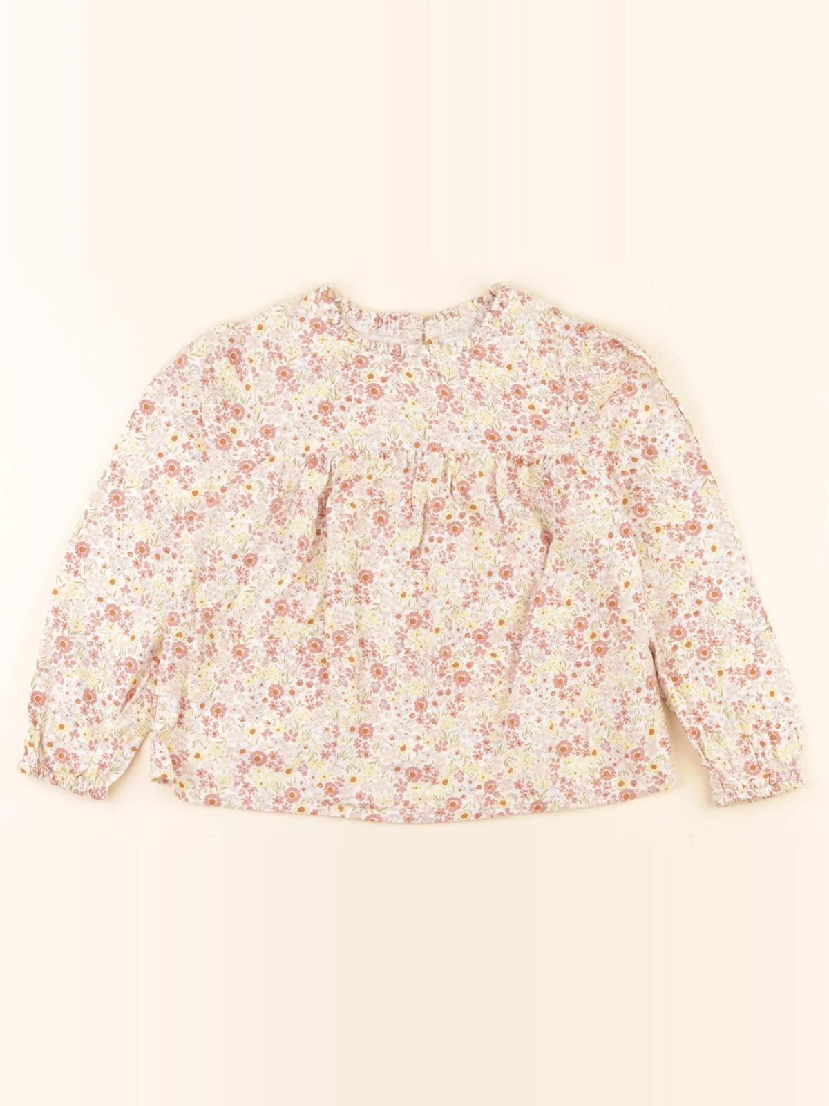 Vertbaudet - blouse jaune - 7 ans