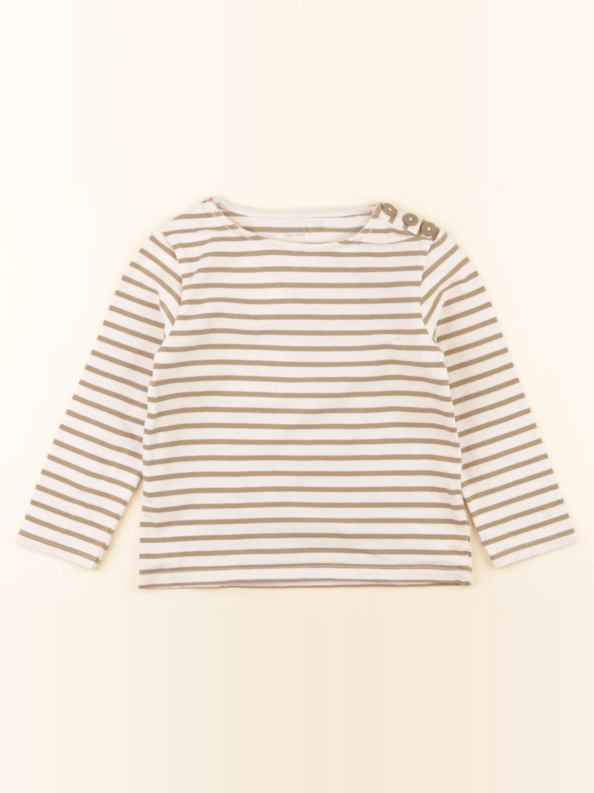 Vertbaudet - sweat beige - 6 ans